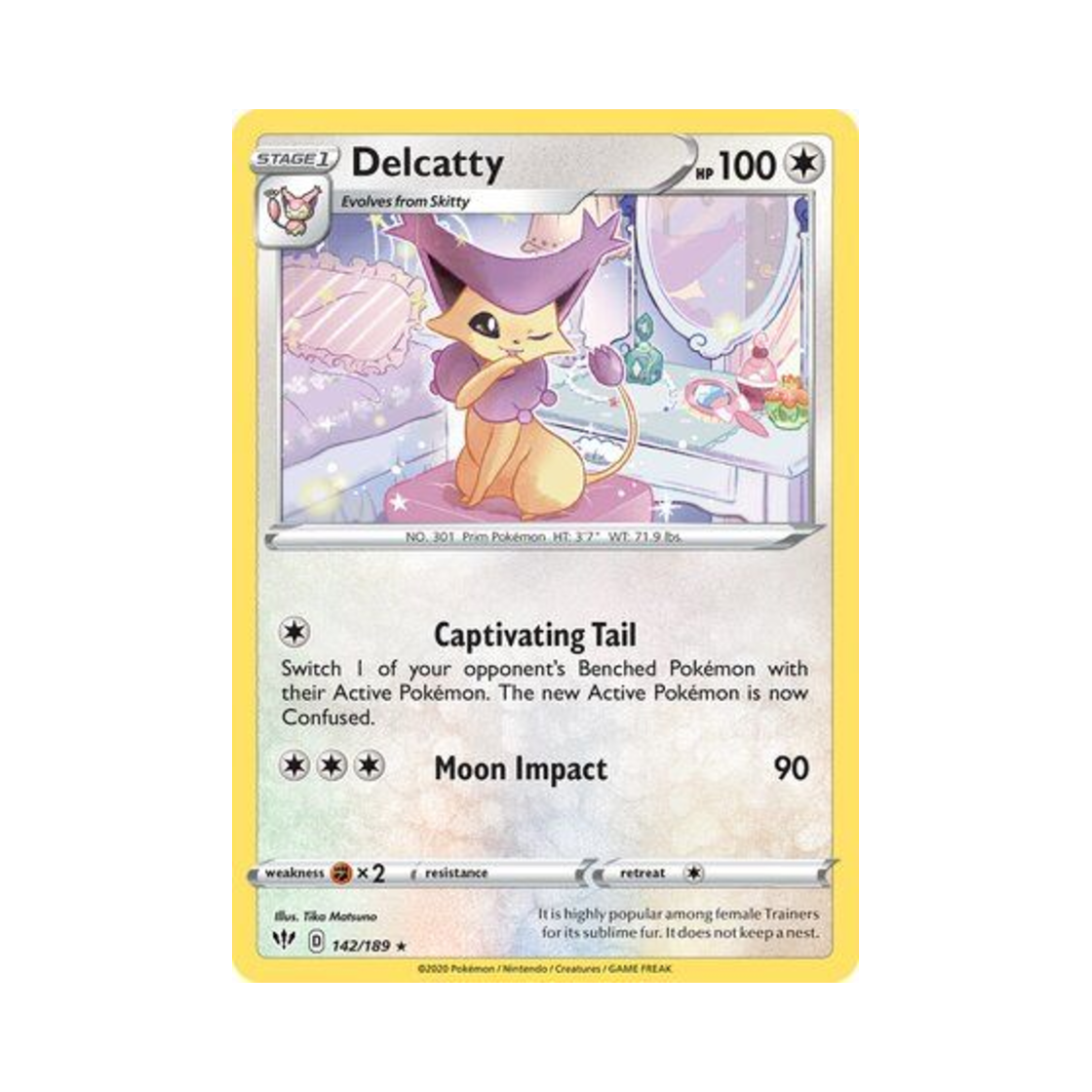 포켓몬 TCG 델케티 R 다크니스 어블레이즈 (영문판)(Pokemon TCG Delcatty R Darkness Ablaze (English Ver.)) - 1