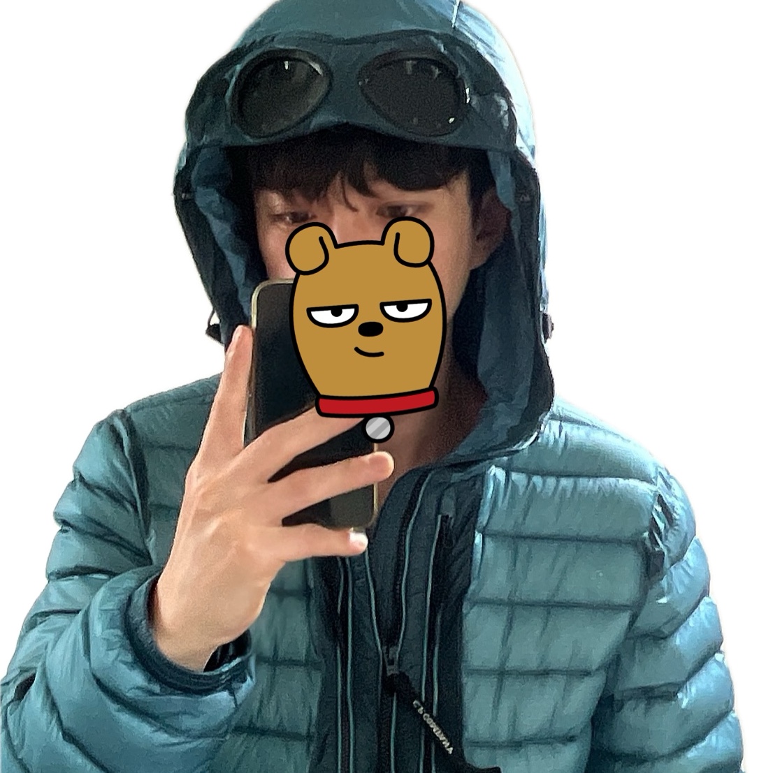 C.P. Company D.D. Shell Goggle Down Jacket Aegean Blue - 25FW 착용 스타일