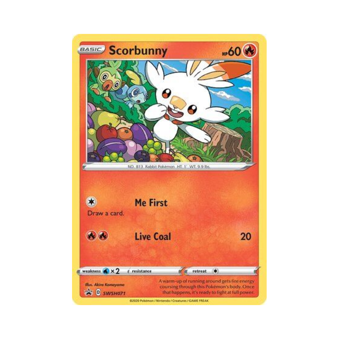 포켓몬 TCG 염버니 P 소드 & 실드 프로모카드 (영문판)(Pokemon TCG Scorbunny P Sword & Shield Promos (English Ver.)) - 1