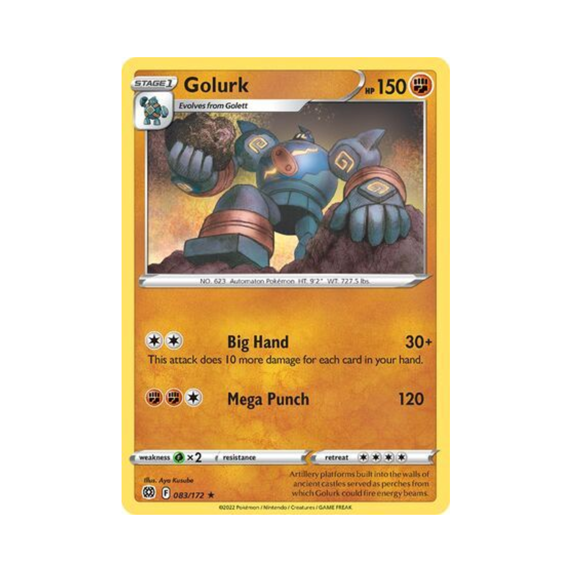 포켓몬 TCG 골루그 R 브릴리언트 스타즈 (영문판)(Pokemon TCG Golurk R Brilliant Stars (English Ver.)) - 1