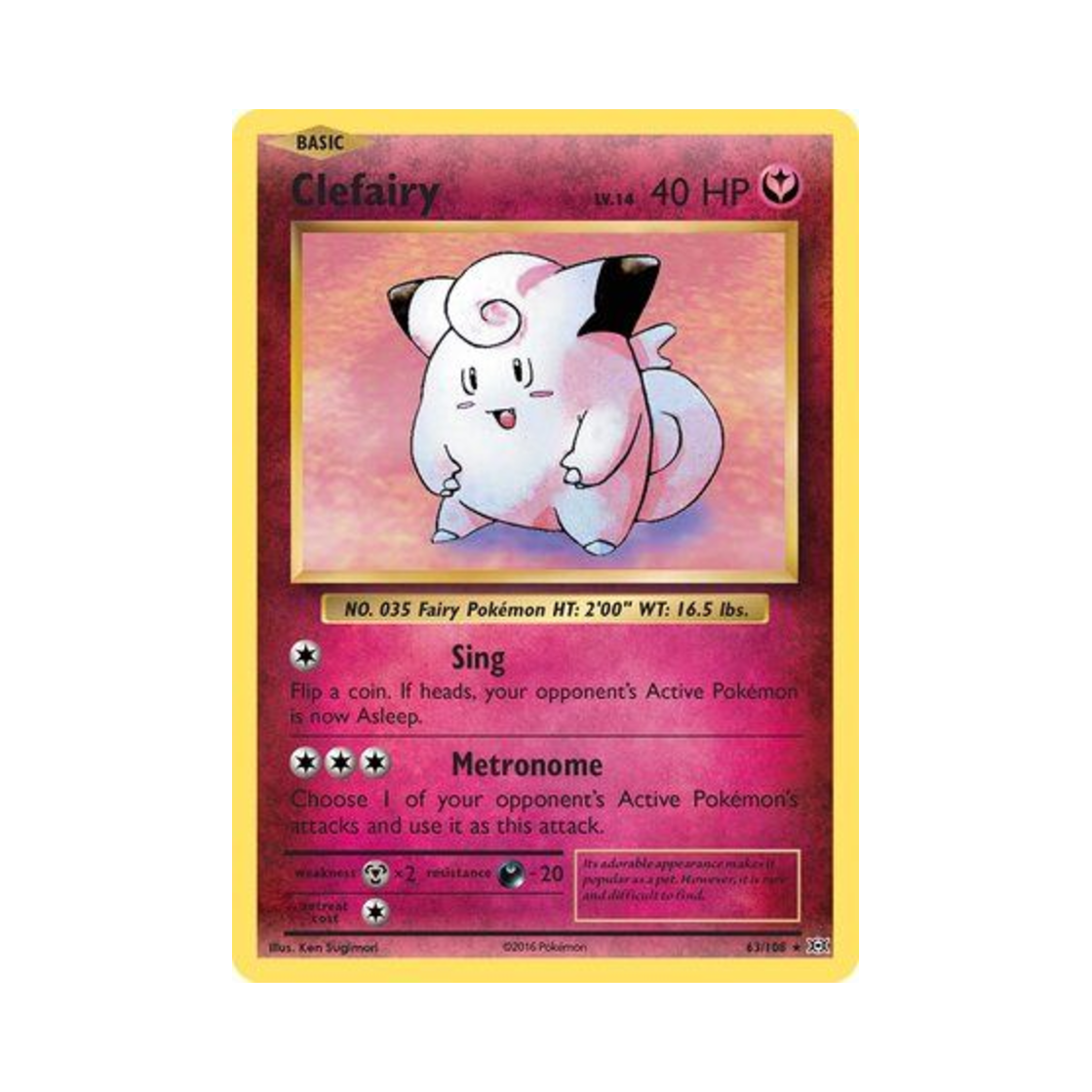 포켓몬 TCG 삐삐 RH 에볼루션즈 (영문판)(Pokemon TCG Clefairy RH Evolutions (English Ver.)) - 1