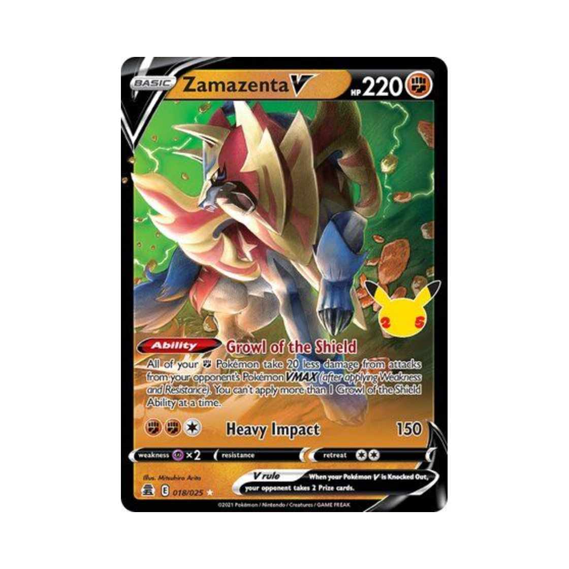 포켓몬 TCG 자마젠타 V HRV 셀레브레이션즈 (영문판)(Pokemon TCG Zamazenta V HRV Celebrations (English Ver.)) - 1