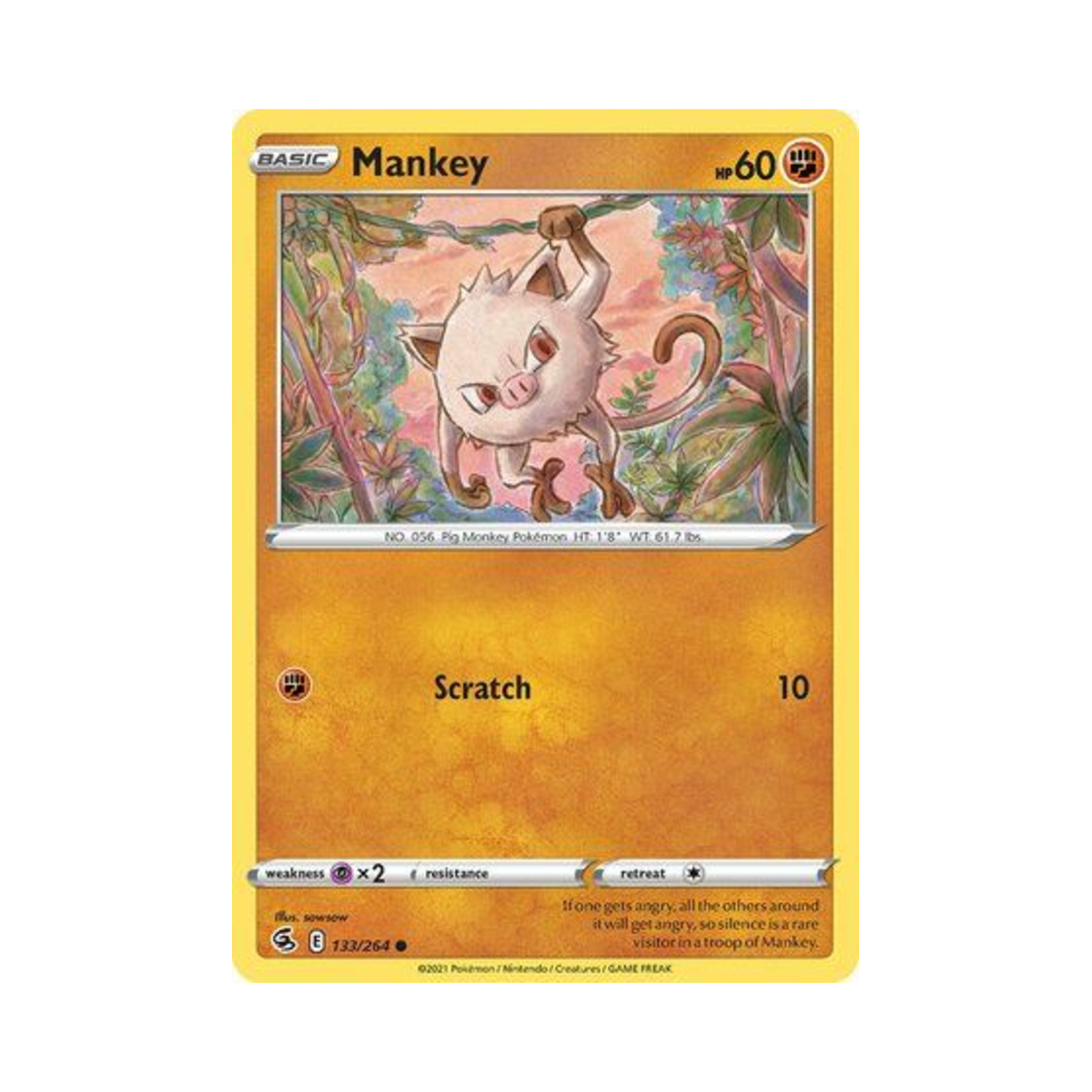 포켓몬 TCG 망키 C 퓨전 스트라이크 (영문판)(Pokemon TCG Mankey C Fusion Strike (English Ver.)) - 1