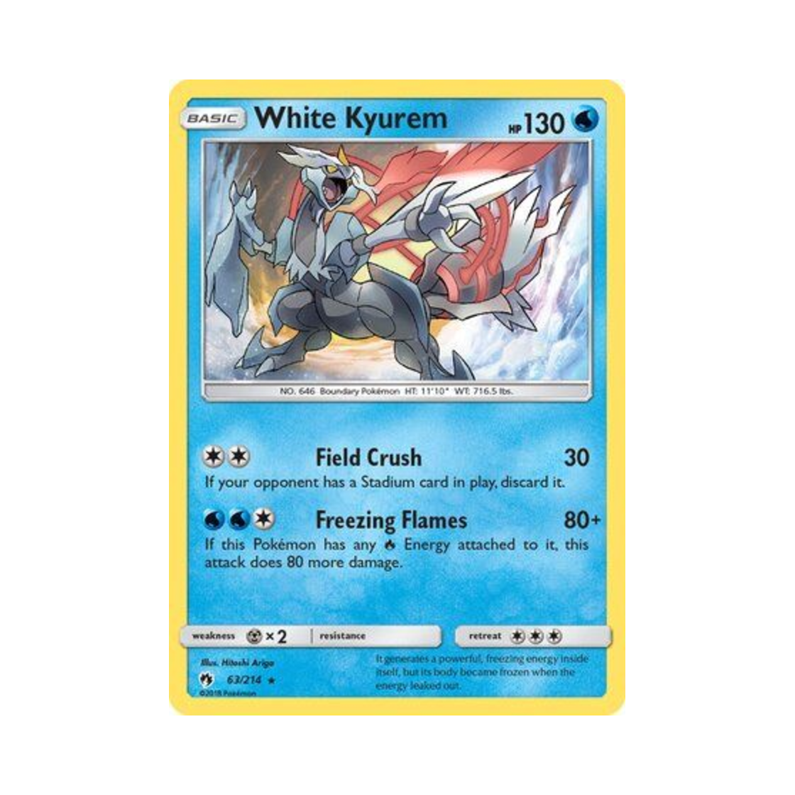 포켓몬 TCG 화이트 큐레무 RH 로스트 썬더 (영문판)(Pokemon TCG White Kyurem RH Lost Thunder (English Ver.)) - 1