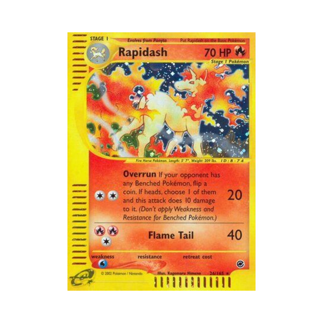 포켓몬 TCG 날쌩마 RH 익스페디션 베이스 세트 (영문판)(Pokemon TCG Rapidash RH Expedition Base Set (English Ver.)) - 1