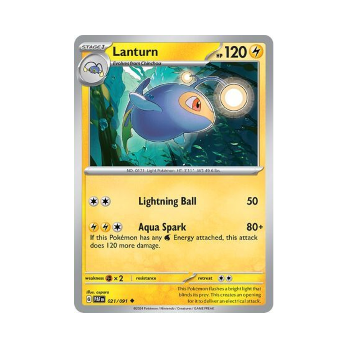 포켓몬 TCG 랜턴 U 팔데아 페이트 (영문판)(Pokemon TCG Lanturn U Paldean Fates (English Ver.)) - 1