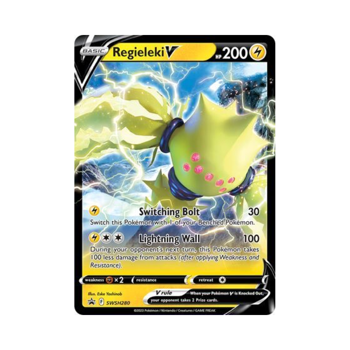 포켓몬 TCG 레지에레키 V 점보 P 소드 & 실드 프로모카드 (영문판)(Pokemon TCG Regieleki V Jumbo P Sword & Shield Promos (English Ver.)) - 1