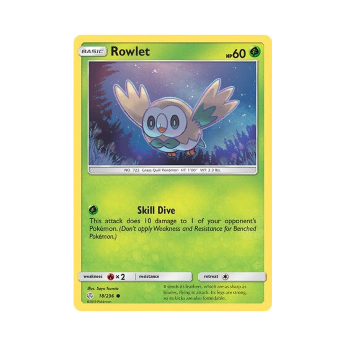 포켓몬 TCG 나몰빼미 C 코스믹 이클립스 (영문판)(Pokemon TCG Rowlet C Cosmic Eclipse (English Ver.)) - 1