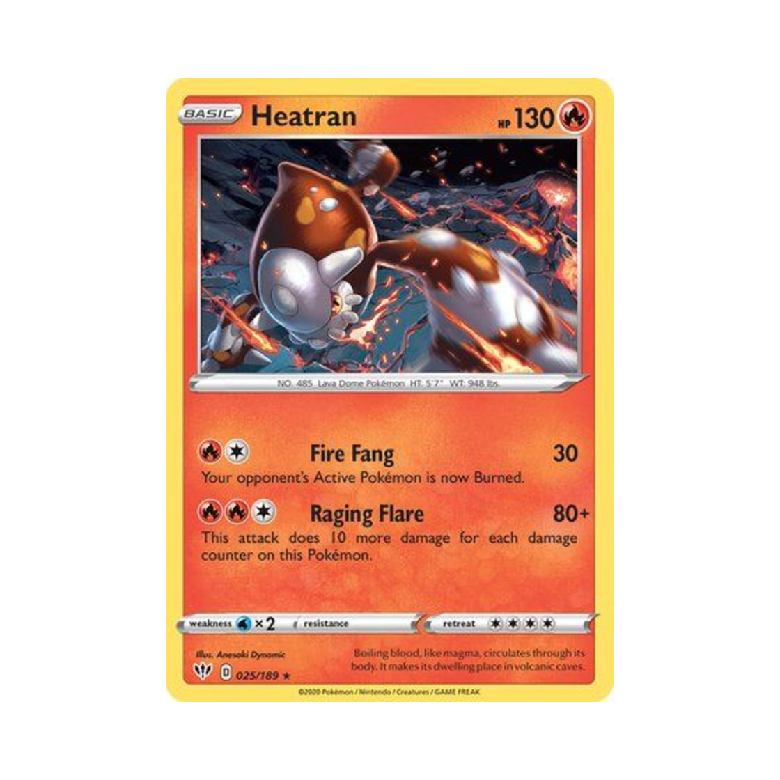 포켓몬 TCG 히드런 RH 다크니스 어블레이즈 (영문판)(Pokemon TCG Heatran RH Darkness Ablaze (English Ver.)) - 1