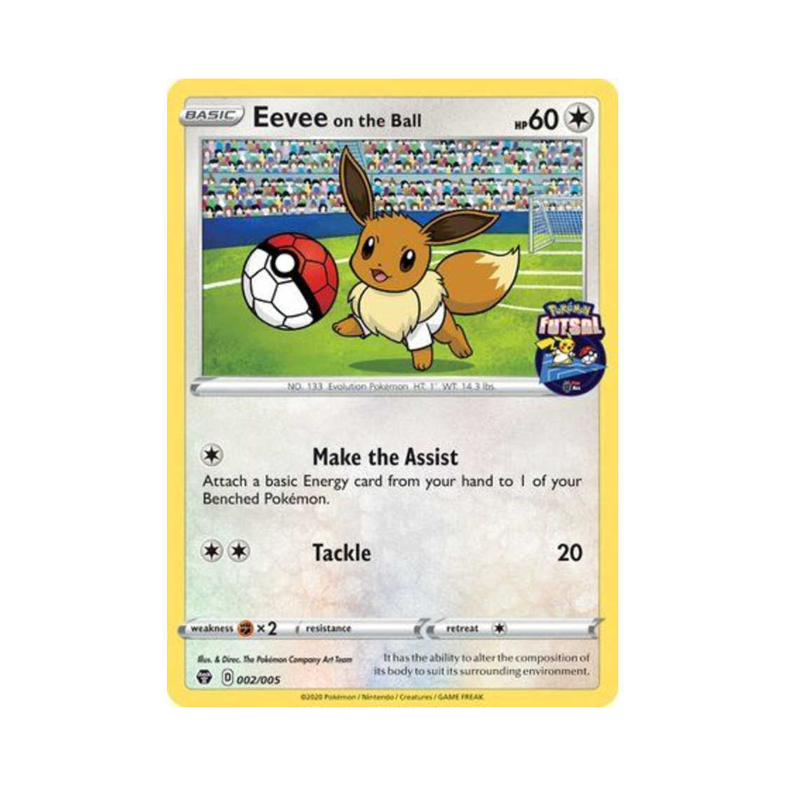 FUT20002/005 Pokemon TCG Eevee on the Ball Pokemon Futsal (English Ver.)