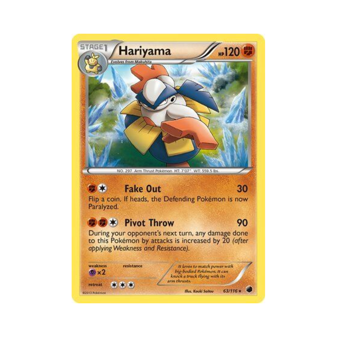 포켓몬 TCG 하리뭉 R 플라스마 프리즈 (영문판)(Pokemon TCG Hariyama R Plasma Freeze (English Ver.)) - 1
