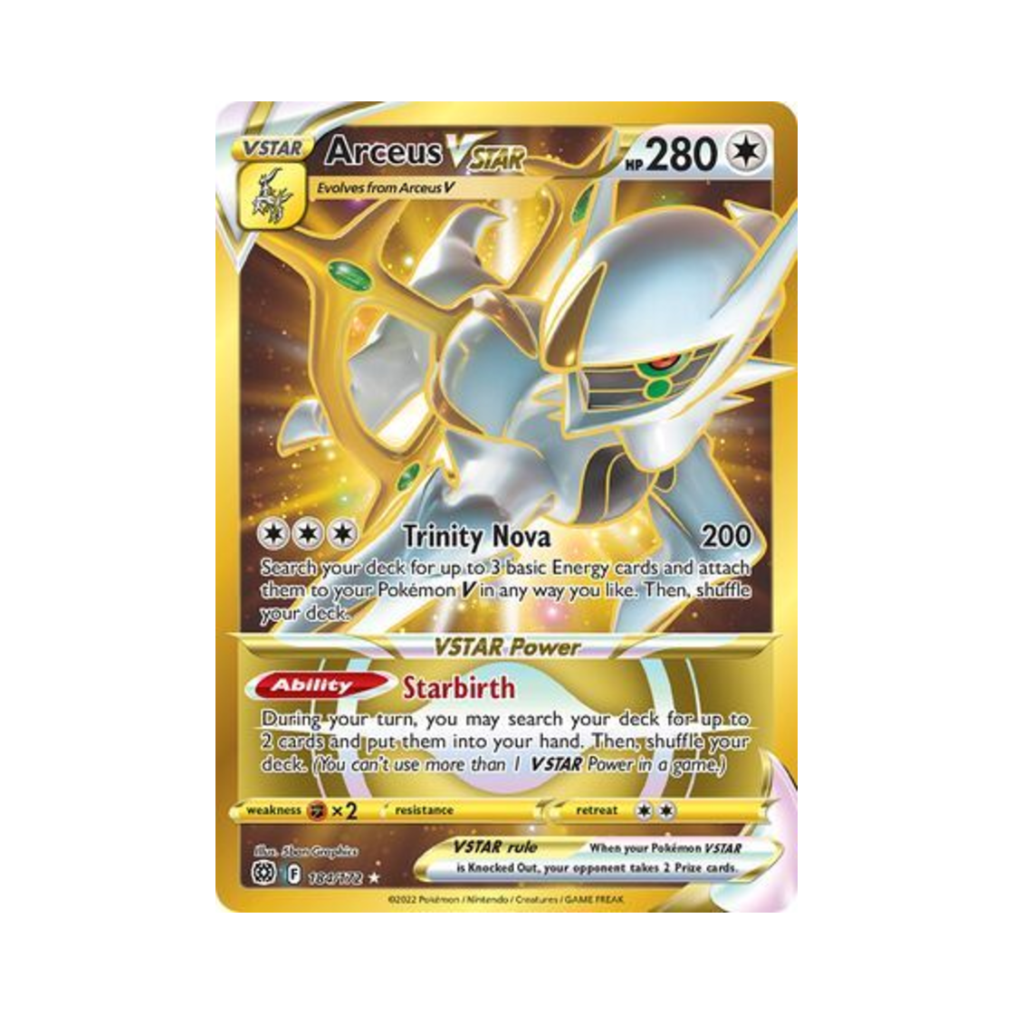 BRS184/172 Pokemon TCG Arceus VSTAR RS Brilliant Stars (English Ver.)