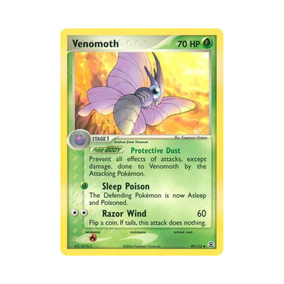 포켓몬 TCG 도나리 U EX 파이어레드 & 리프그린 (영문판)(Pokemon TCG Venomoth U EX FireRed & LeafGreen (English Ver.))