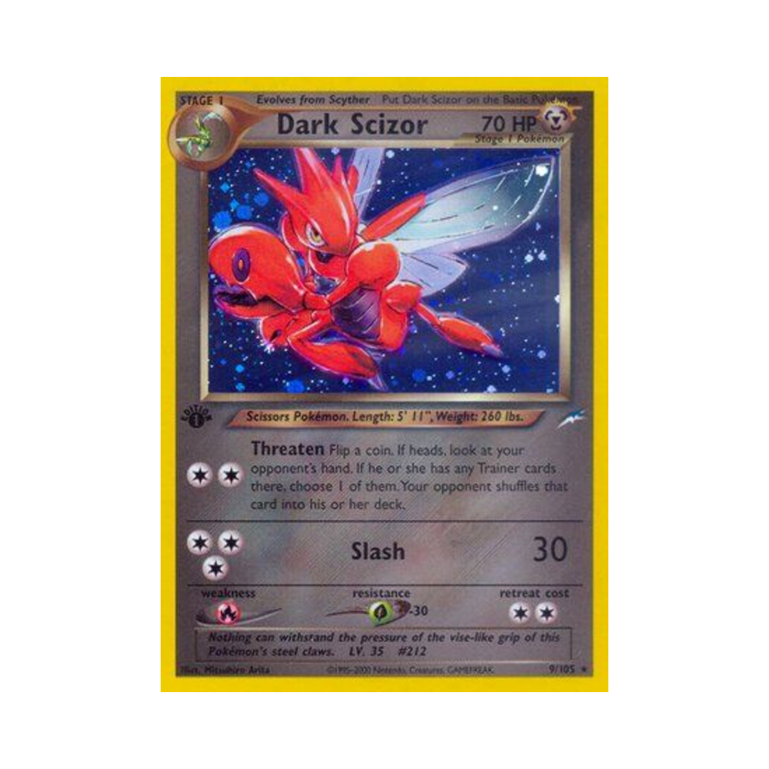 포켓몬 TCG 다크 핫삼 RH 네오 데스티니 (영문판)(Pokemon TCG Dark Scizor RH Neo Destiny (English Ver.)) - 1