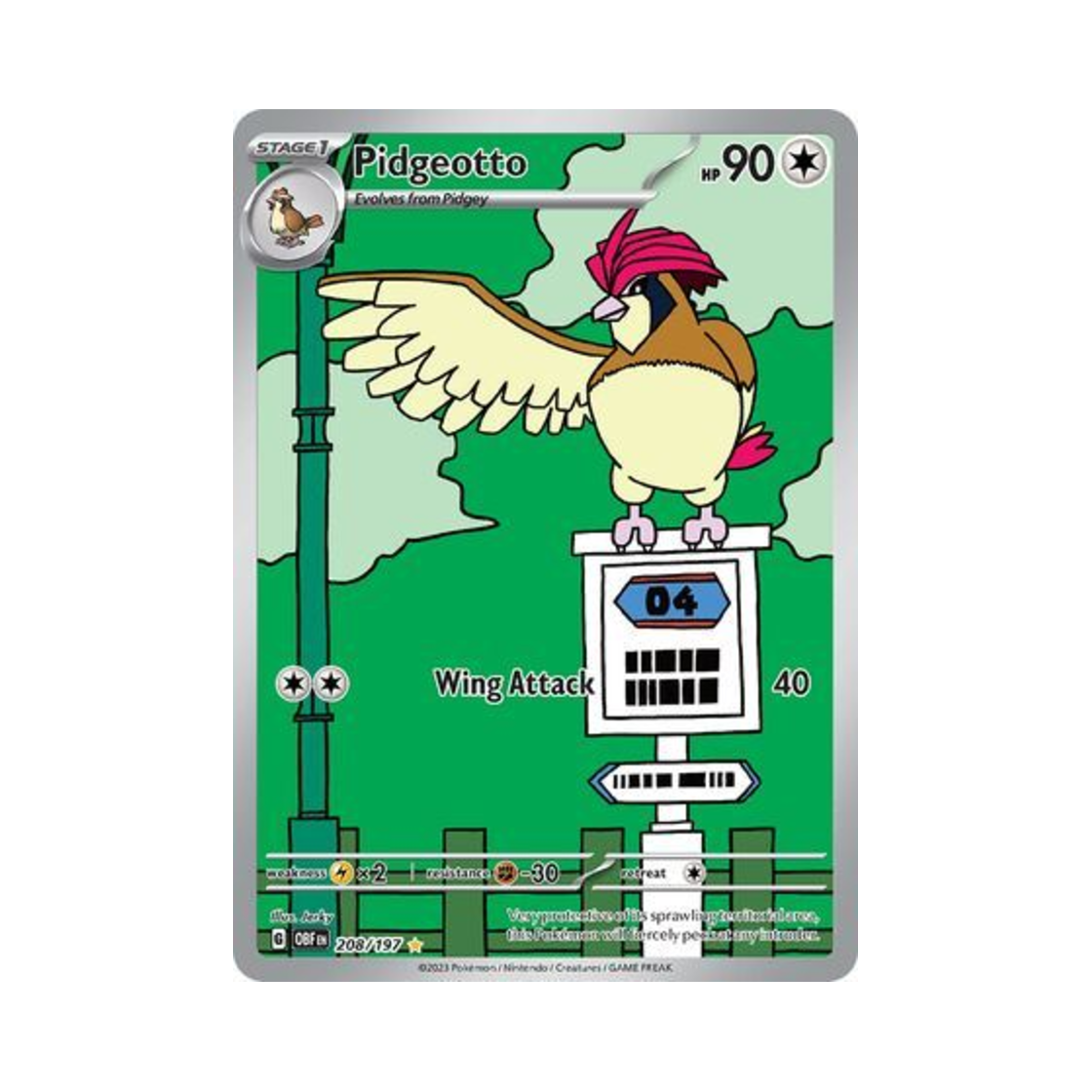 포켓몬 TCG 피죤 IR 옵시디언 플레임즈 (영문판)(Pokemon TCG Pidgeotto IR Obsidian Flames (English Ver.)) - 1