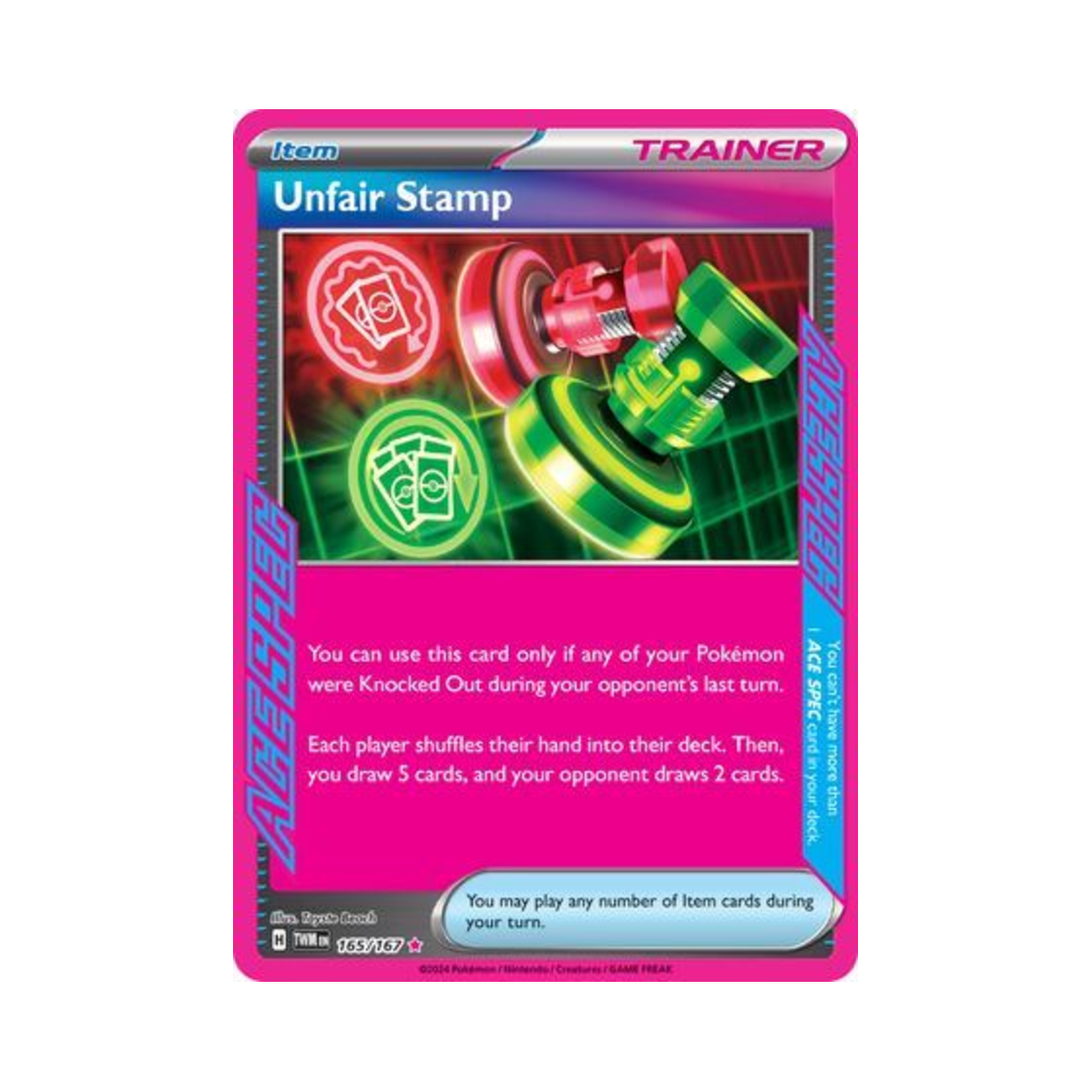 포켓몬 TCG 언페어 스탬프 ASR 트와일라잇 마스커레이드 (영문판)(Pokemon TCG Unfair Stamp ASR Twilight Masquerade (English Ver.)) - 1