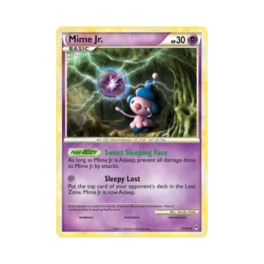 포켓몬 TCG 흉내내 U 콜 오브 레전즈 (영문판)(Pokemon TCG Mime Jr. U Call of Legends (English Ver.))