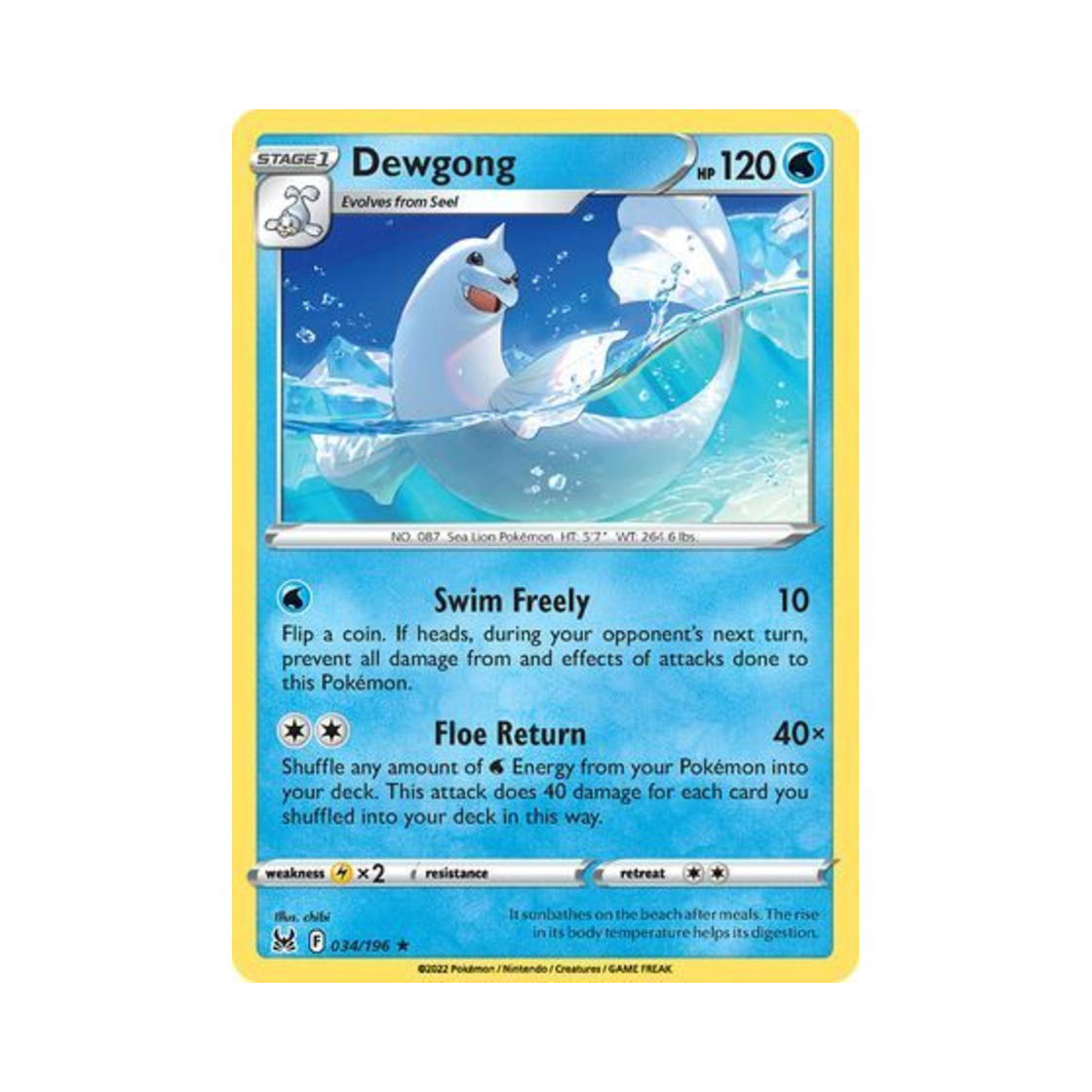포켓몬 TCG 쥬레곤 R 로스트 오리진 (영문판)(Pokemon TCG Dewgong R Lost Origin (English Ver.)) - 1