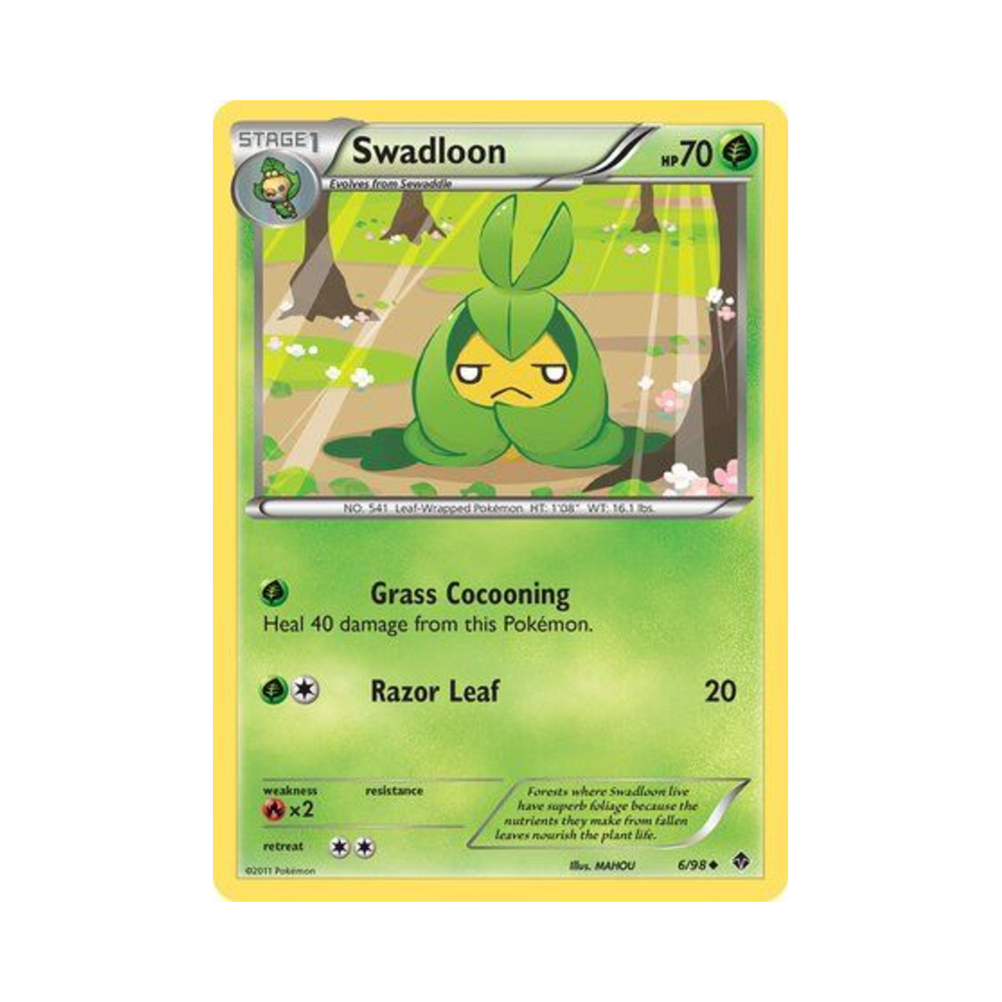 포켓몬 TCG 두르쿤 U 이머징 파워스 (영문판)(Pokemon TCG Swadloon U Emerging Powers (English Ver.)) - 1