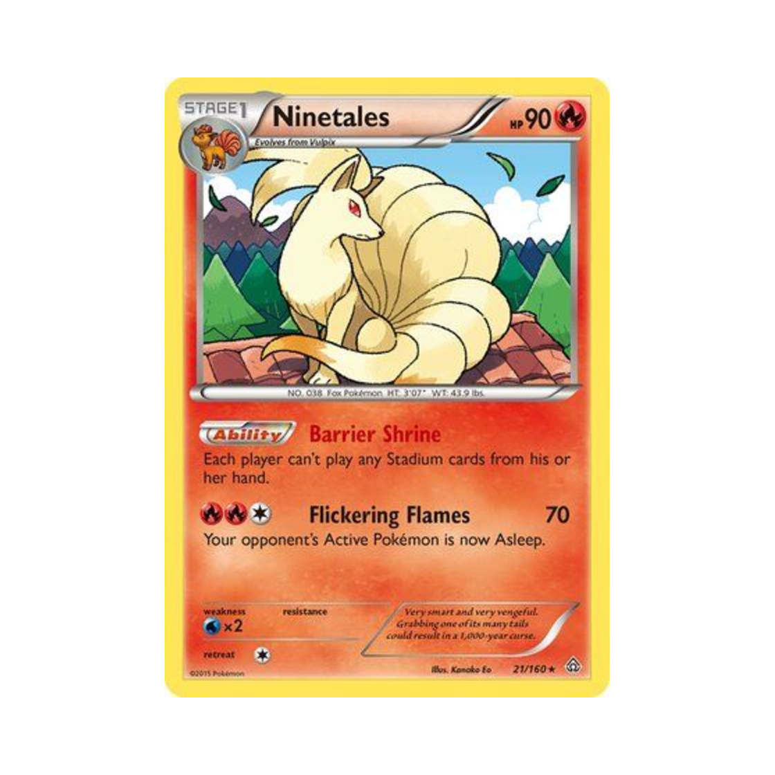포켓몬 TCG 나인테일 R 프라이멀 크래시 (영문판)(Pokemon TCG Ninetales R Primal Clash (English Ver.)) - 1
