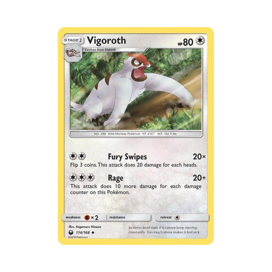 포켓몬 TCG 발바로 U 셀레스티얼 스톰 (영문판)(Pokemon TCG Vigoroth U Celestial Storm (English Ver.)) - 1