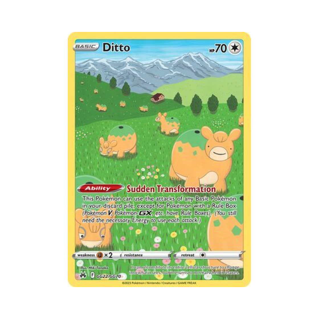 포켓몬 TCG 메타몽 R 크라운 제니스 (영문판)(Pokemon TCG Ditto R Crown Zenith (English Ver.))