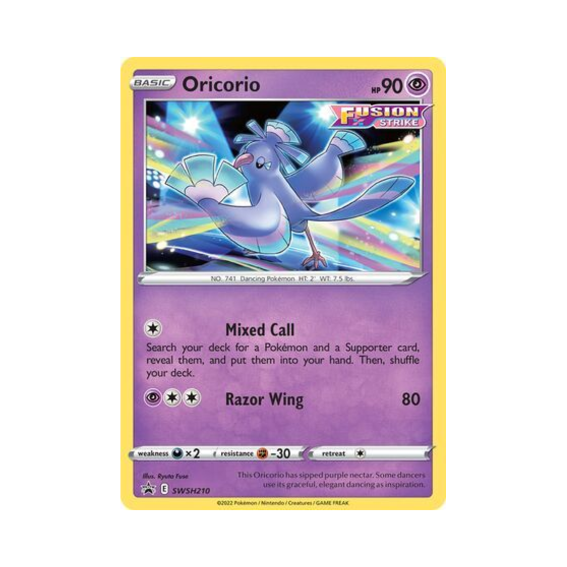 포켓몬 TCG 춤추새 P 소드 & 실드 프로모카드 (영문판)(Pokemon TCG Oricorio P Sword & Shield Promos (English Ver.)) - 1