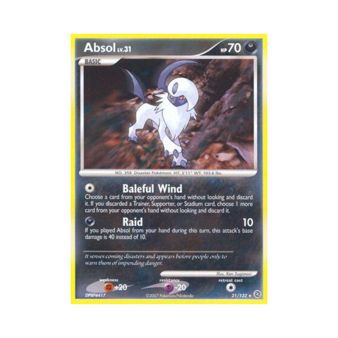 포켓몬 TCG 앱솔 R 시크릿 원더스 (영문판)(Pokemon TCG Absol R Secret Wonders (English Ver.)) - 1