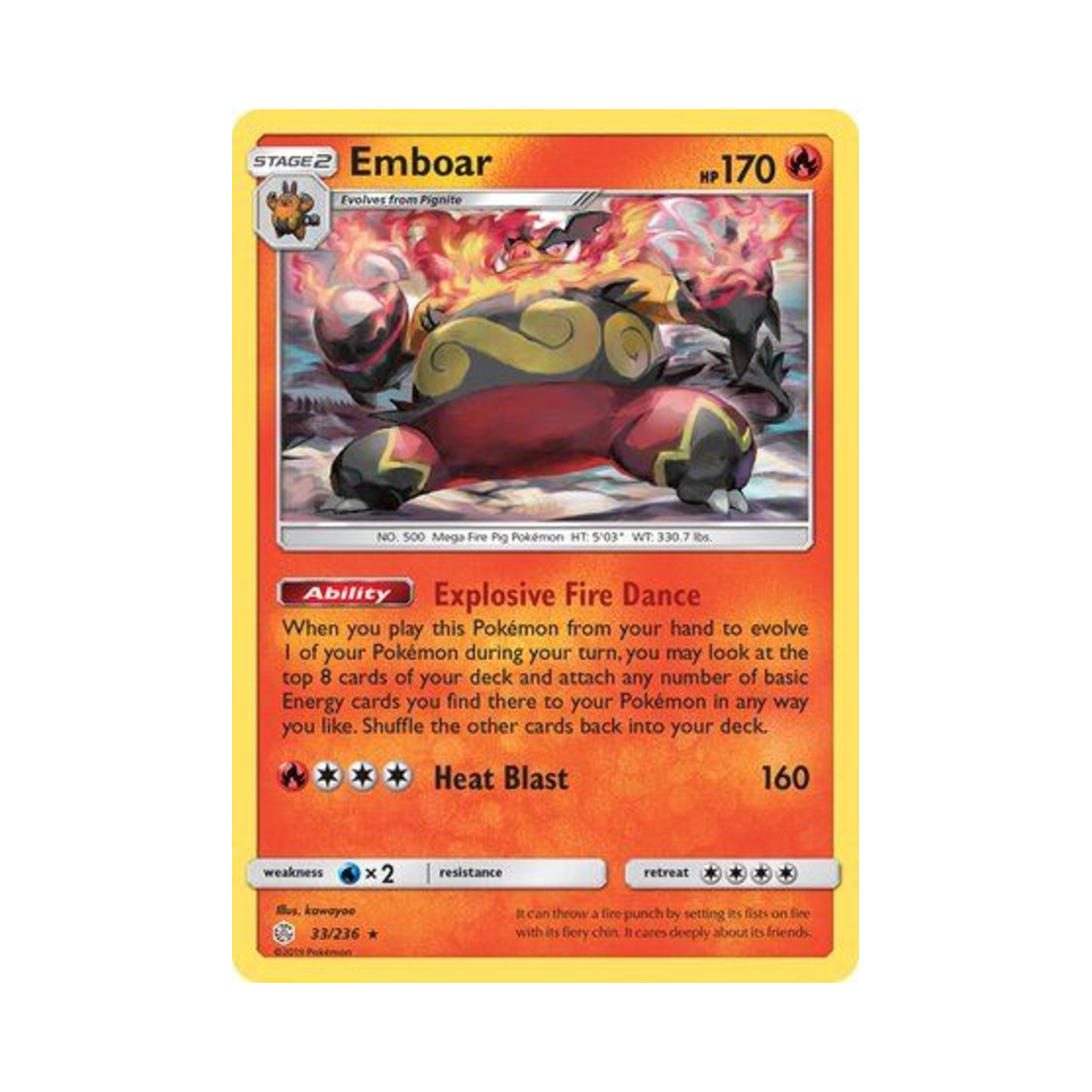 포켓몬 TCG 염무왕 R 코스믹 이클립스 (영문판)(Pokemon TCG Emboar R Cosmic Eclipse (English Ver.)) - 1