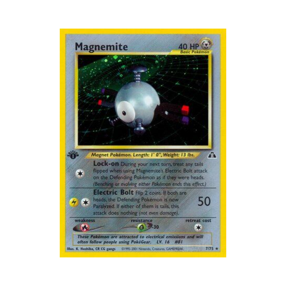 포켓몬 TCG 코일 RH 네오 디스커버리 (영문판)(Pokemon TCG Magnemite RH Neo Discovery (English Ver.))