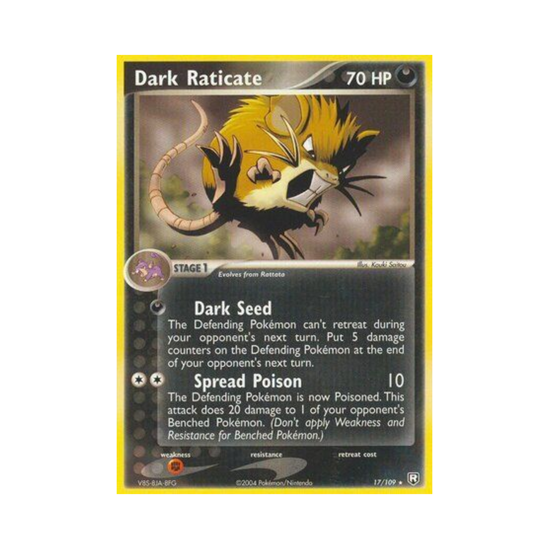 포켓몬 TCG 다크 레트라 R EX 로켓단 리턴즈 (영문판)(Pokemon TCG Dark Raticate R EX Team Rocket Returns (English Ver.))