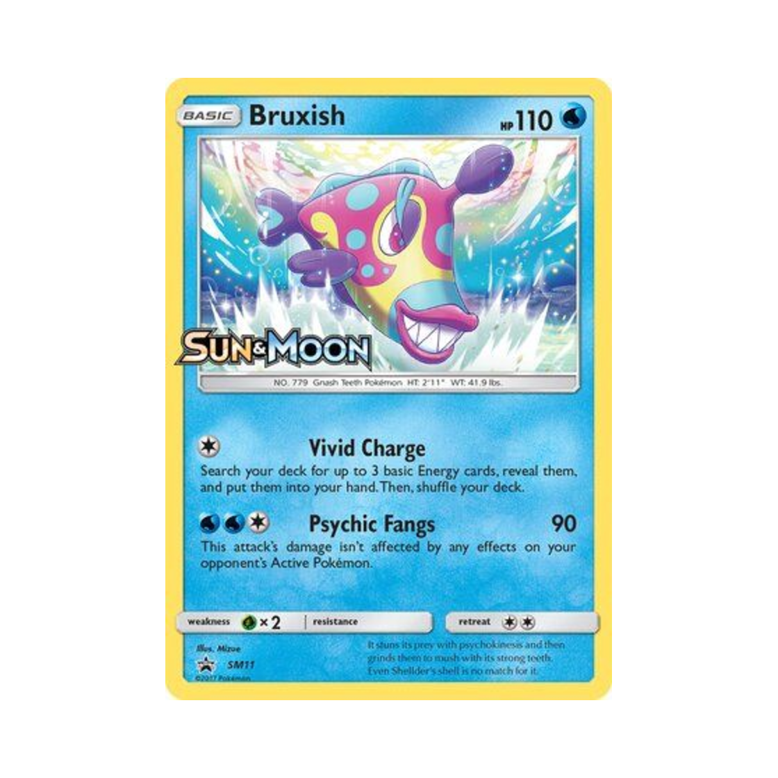 포켓몬 TCG 치갈기 P 썬 & 문 프로모카드 (영문판)(Pokemon TCG Bruxish P Sun & Moon Promos (English Ver.)) - 1