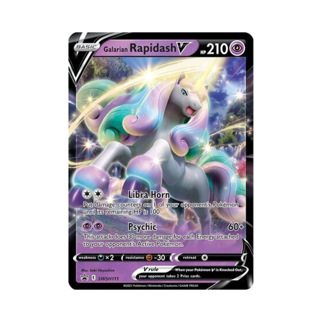 포켓몬 TCG 가라르 날쌩마 V 점보 P 소드 & 실드 프로모카드 (영문판)(Pokemon TCG Galarian Rapidash V Jumbo P Sword & Shield Promos (English Ver.)) - 1