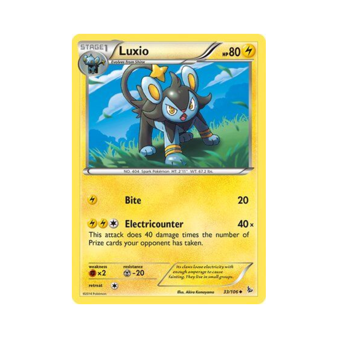 포켓몬 TCG 럭시오 U 플래시파이어 (영문판)(Pokemon TCG Luxio U Flashfire (English Ver.)) - 1