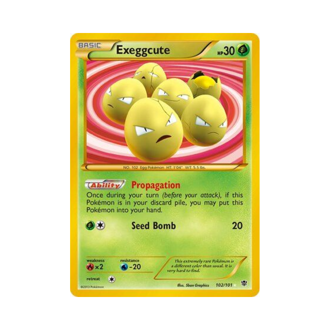 포켓몬 TCG 아라리 RS 플라스마 블라스트 (영문판)(Pokemon TCG Exeggcute RS Plasma Blast (English Ver.))