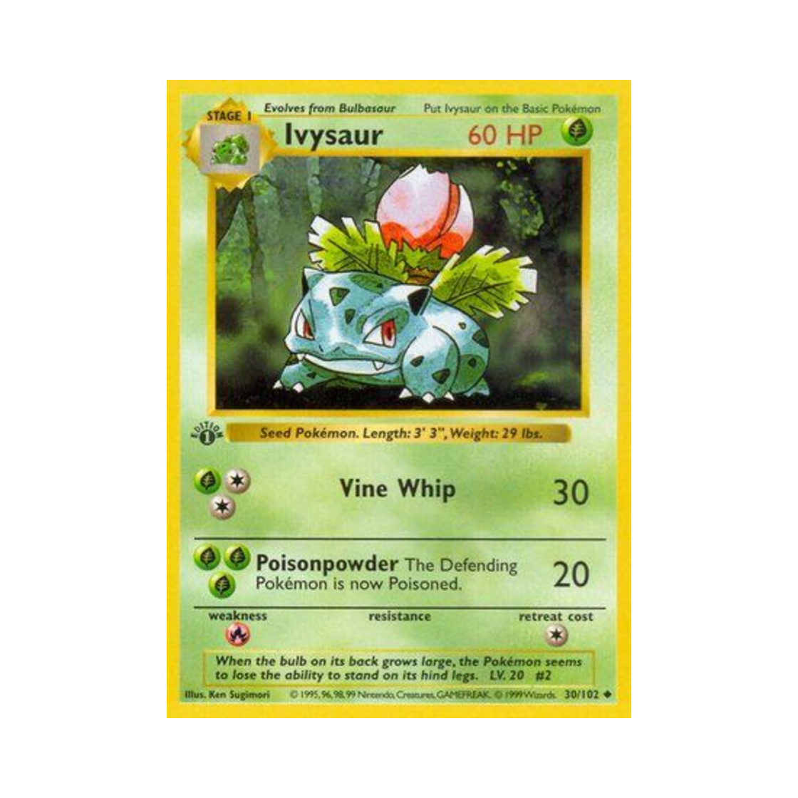 포켓몬 TCG 이상해풀 U 베이스 세트 (영문판)(Pokemon TCG Ivysaur U Base Set (English Ver.)) - 1