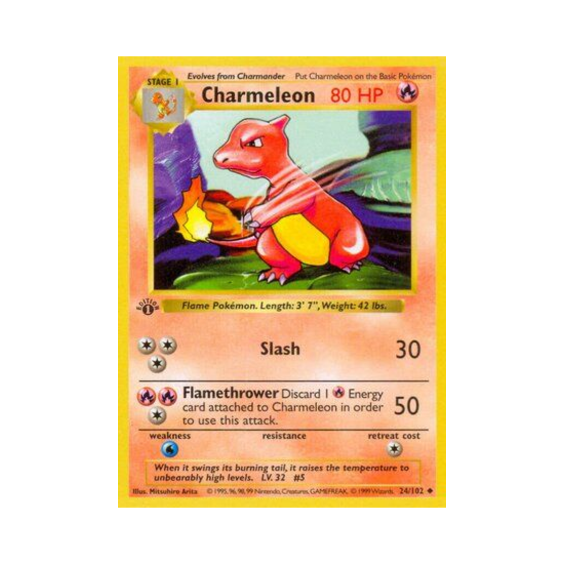 포켓몬 TCG 리자드 U 베이스 세트 (영문판)(Pokemon TCG Charmeleon U Base Set (English Ver.)) - 1