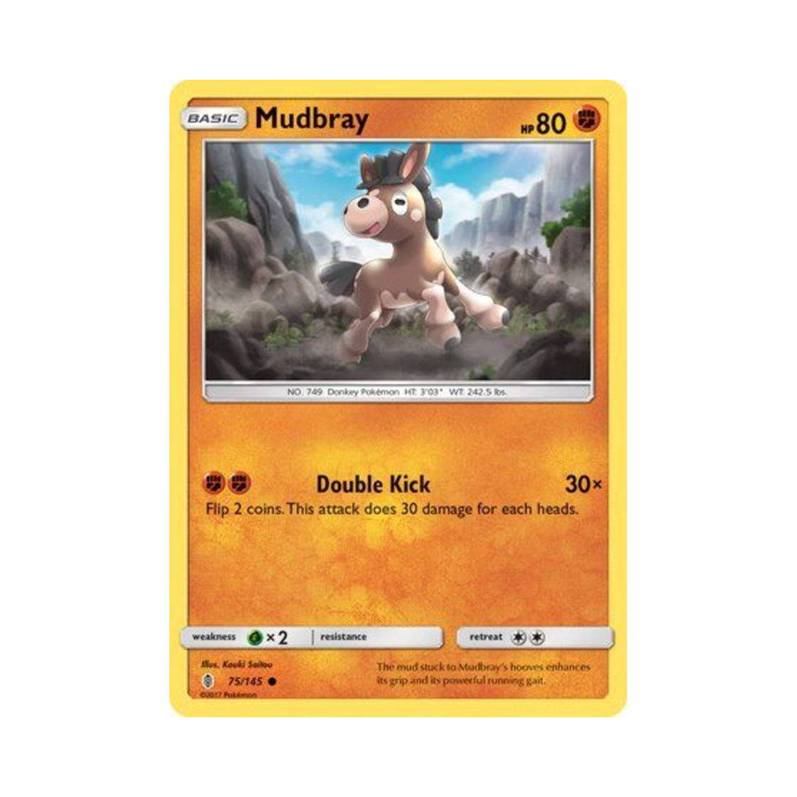 포켓몬 TCG 머드나기 C 가디언스 라이징 (영문판)(Pokemon TCG Mudbray C Guardians Rising (English Ver.)) - 1