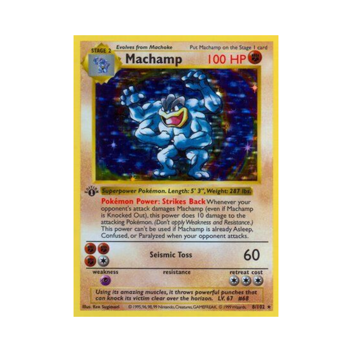 포켓몬 TCG 괴력몬 RH 베이스 세트 (영문판)(Pokemon TCG Machamp RH Base Set (English Ver.))