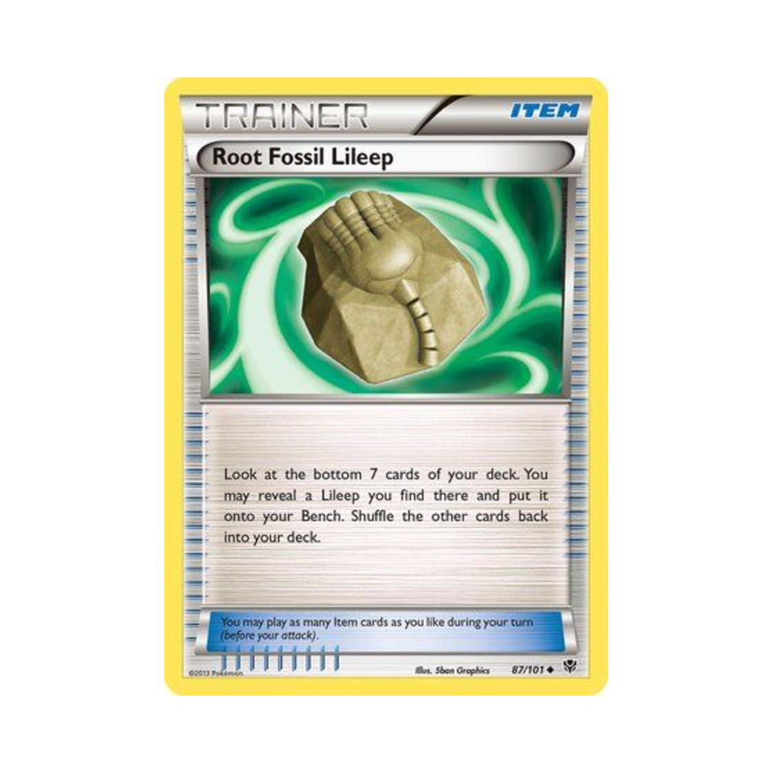포켓몬 TCG 뿌리화석 릴링 U 플라스마 블라스트 (영문판)(Pokemon TCG Root Fossil Lileep U Plasma Blast (English Ver.)) - 1