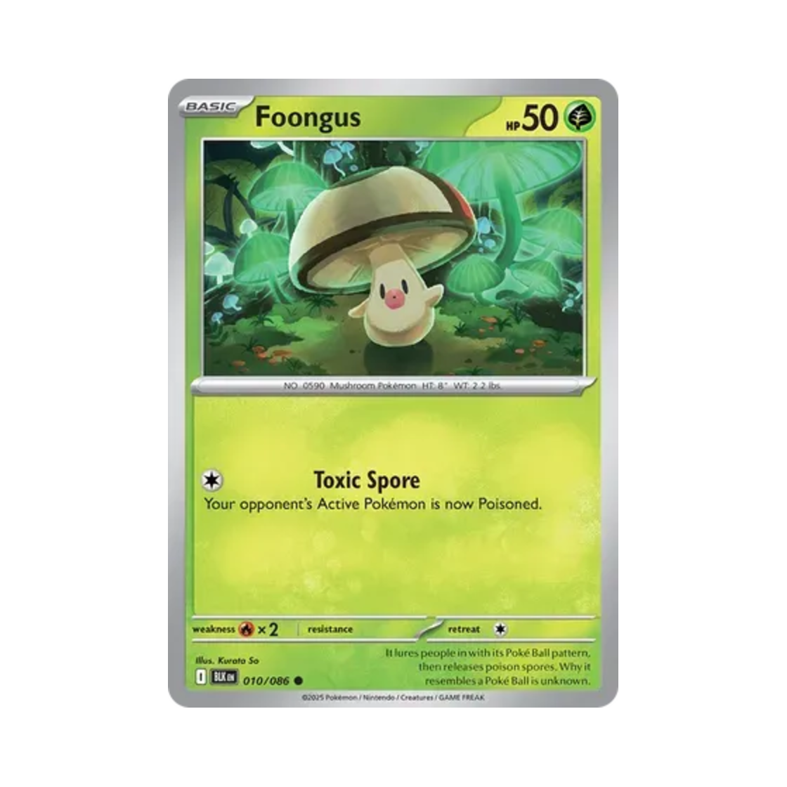 포켓몬 TCG 깜놀버슬 C 블랙볼트 (영문판)(Pokemon TCG Foongus C Black Bolt (English Ver.)) - 1