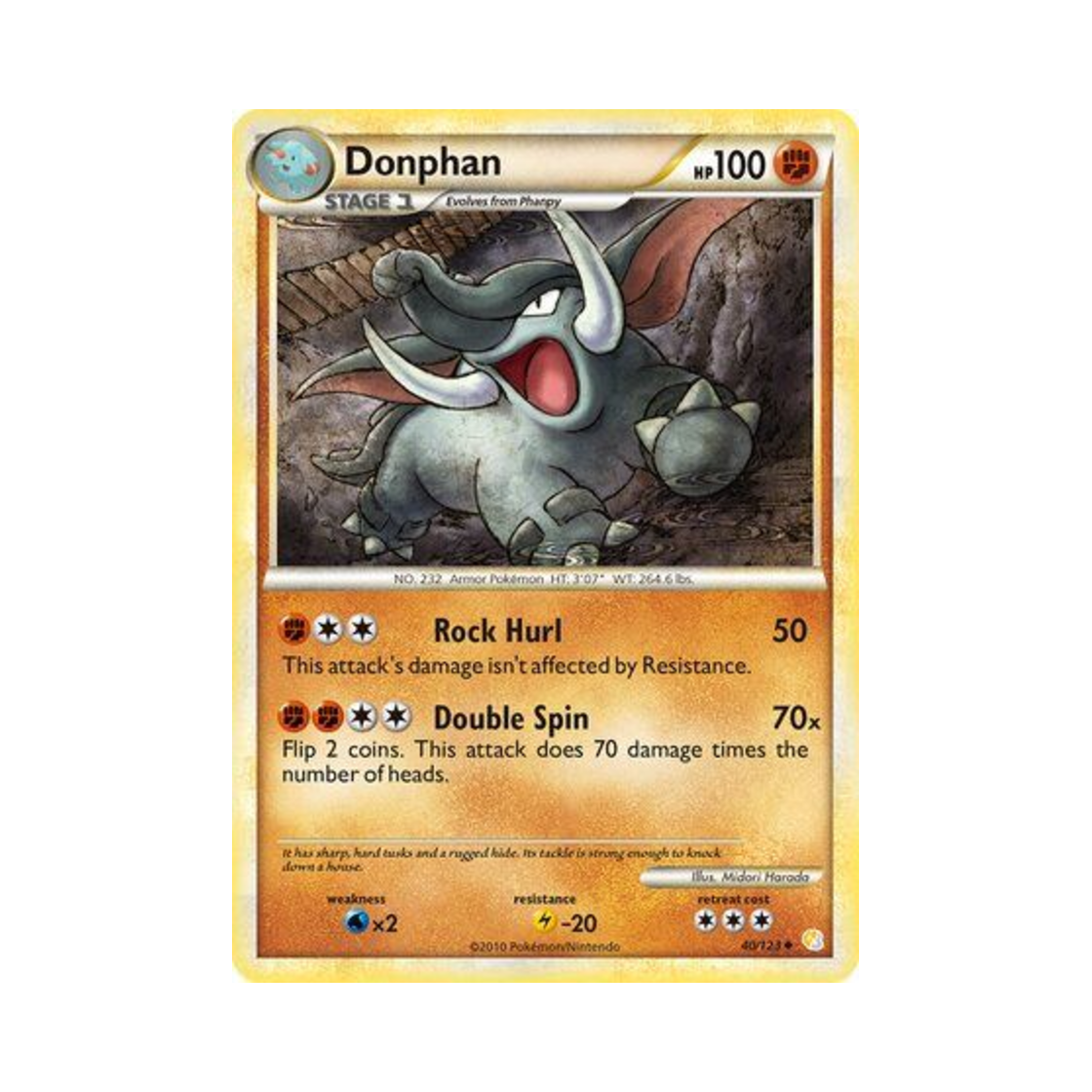 포켓몬 TCG 코리갑 U 하트골드 & 소울실버 (영문판)(Pokemon TCG Donphan U HeartGold & SoulSilver (English Ver.))