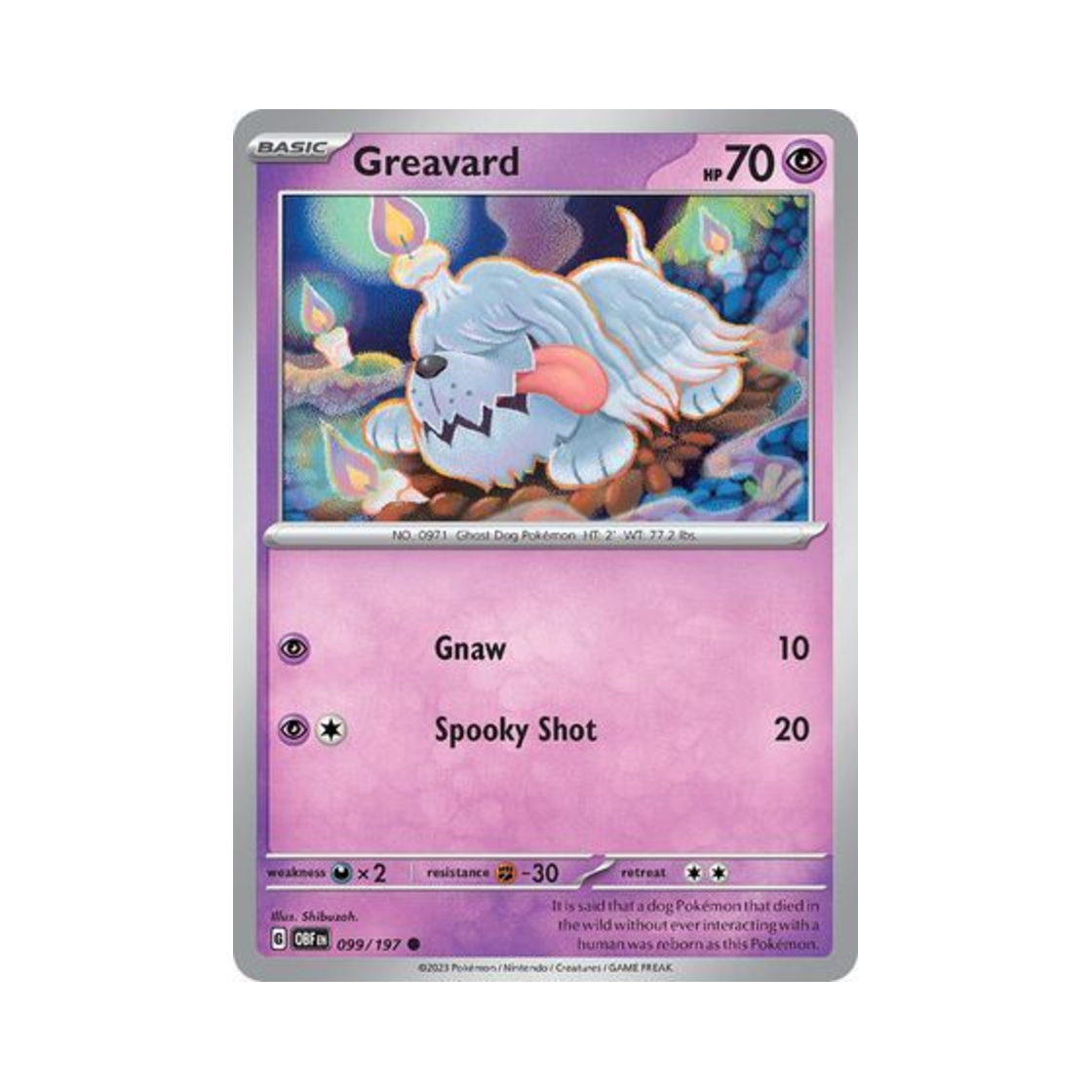 포켓몬 TCG 망망이 C 옵시디언 플레임즈 (영문판)(Pokemon TCG Greavard C Obsidian Flames (English Ver.)) - 1