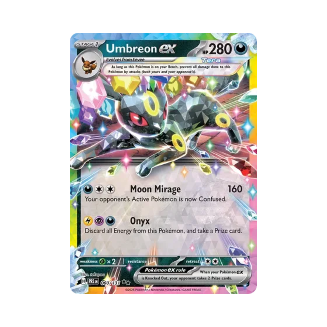 PRE060/131 Pokemon TCG Umbreon ex DR Prismatic Evolutions (English Ver.)