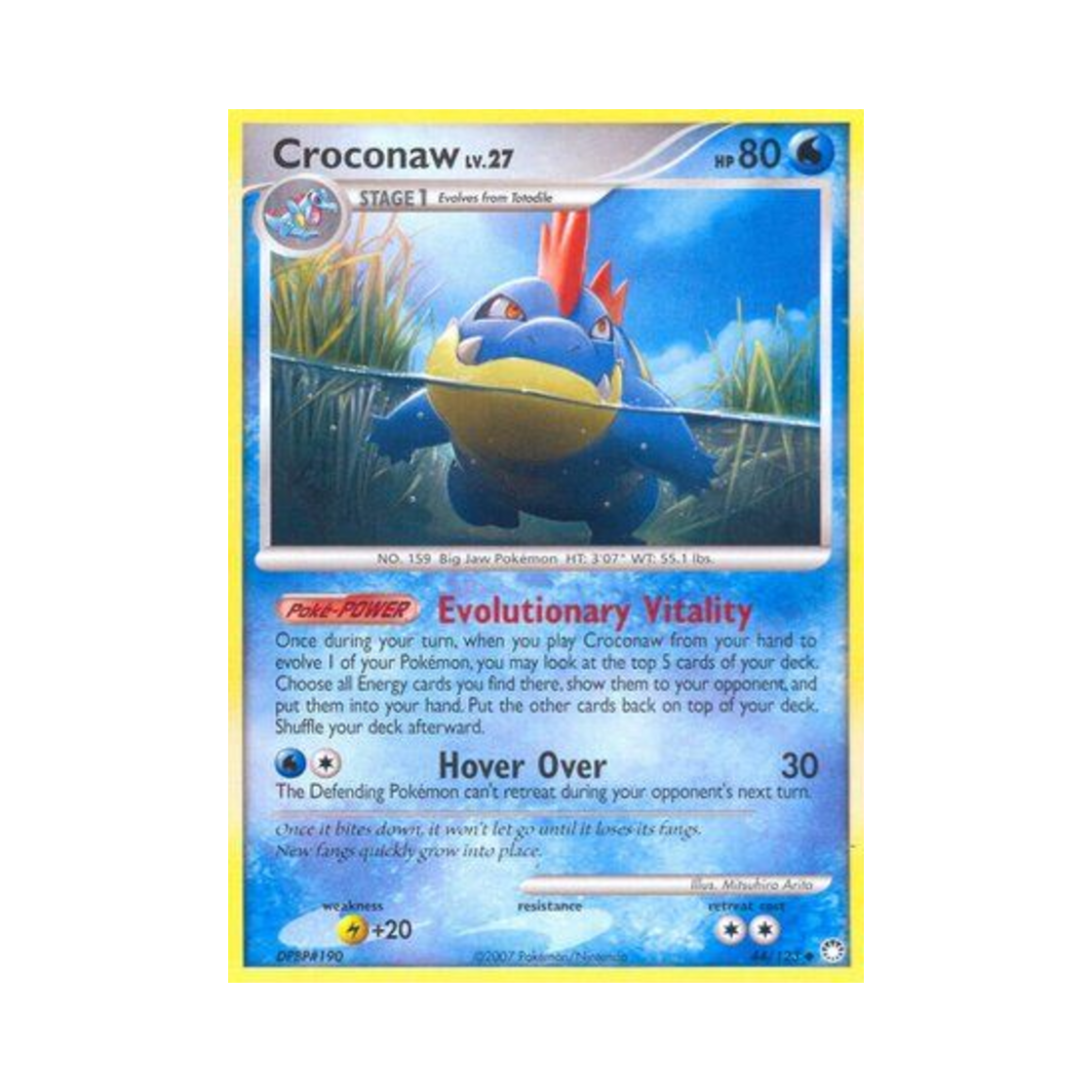포켓몬 TCG 엘리게이 U 미스터리어스 트레져스 (영문판)(Pokemon TCG Croconaw U Mysterious Treasures (English Ver.))