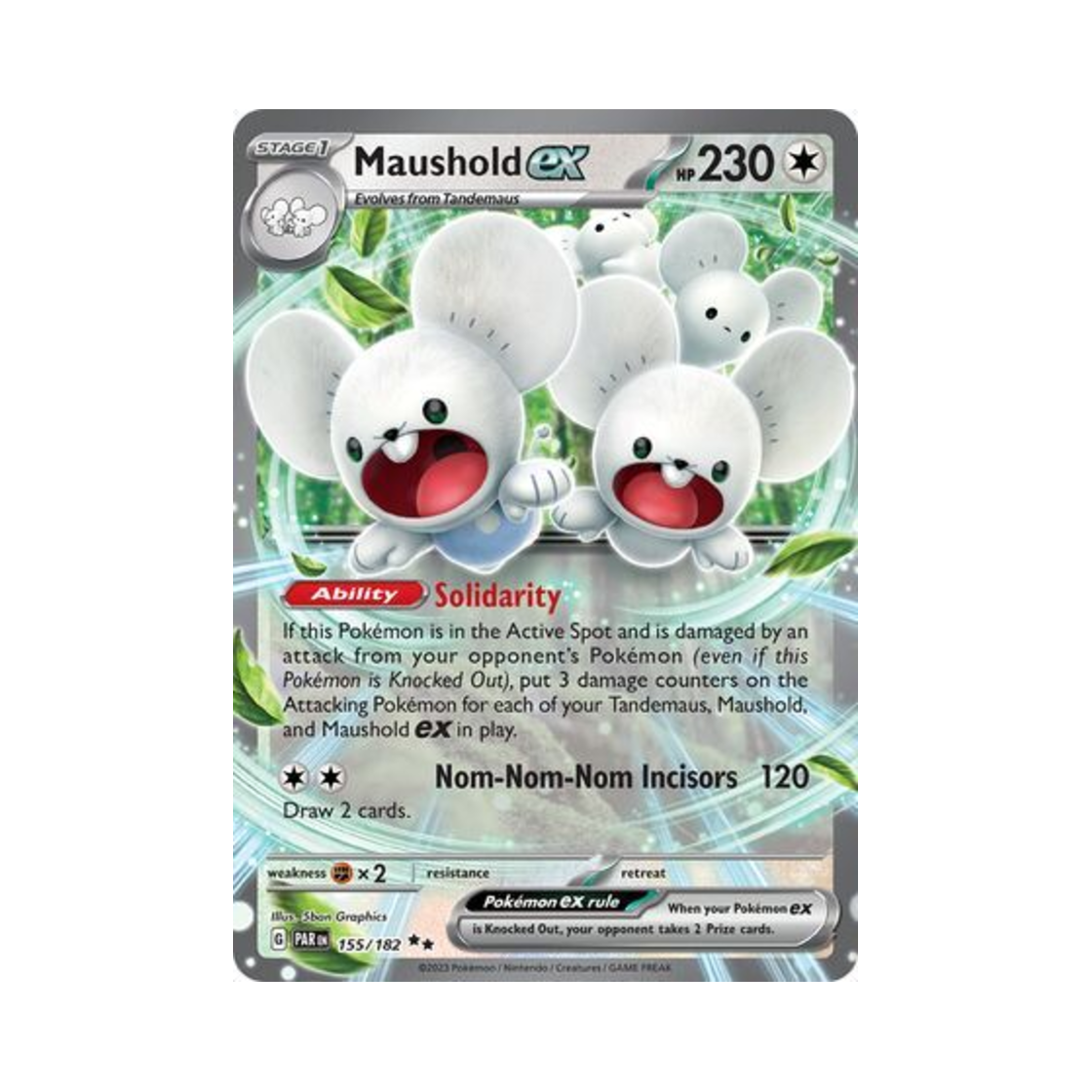 포켓몬 TCG 파밀리쥐 ex DR 파라독스 리프트 (영문판)(Pokemon TCG Maushold ex DR Paradox Rift (English Ver.)) - 1