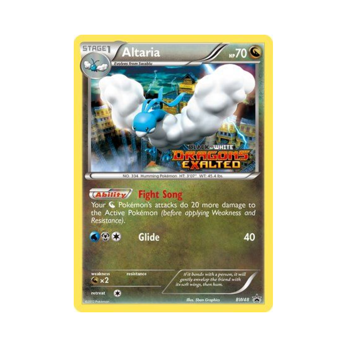 포켓몬 TCG 파비코리 P 블랙 & 화이트 프로모카드 (영문판)(Pokemon TCG Altaria P Black & White Promos (English Ver.))
