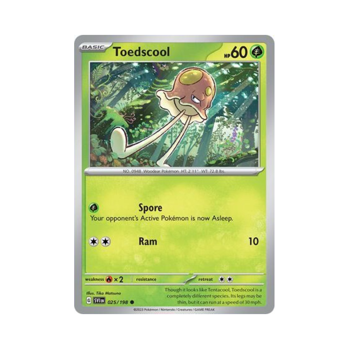 포켓몬 TCG 들눈해 C 스칼렛 & 바이올렛 (영문판)(Pokemon TCG Toedscool C Scarlet & Violet (English Ver.))