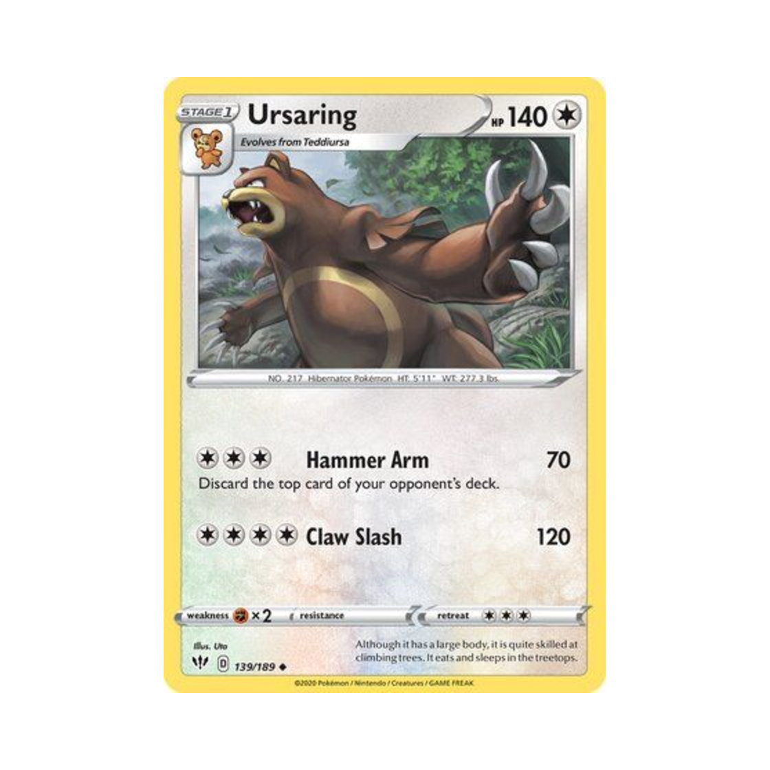 포켓몬 TCG 링곰 U 다크니스 어블레이즈 (영문판)(Pokemon TCG Ursaring U Darkness Ablaze (English Ver.)) - 1
