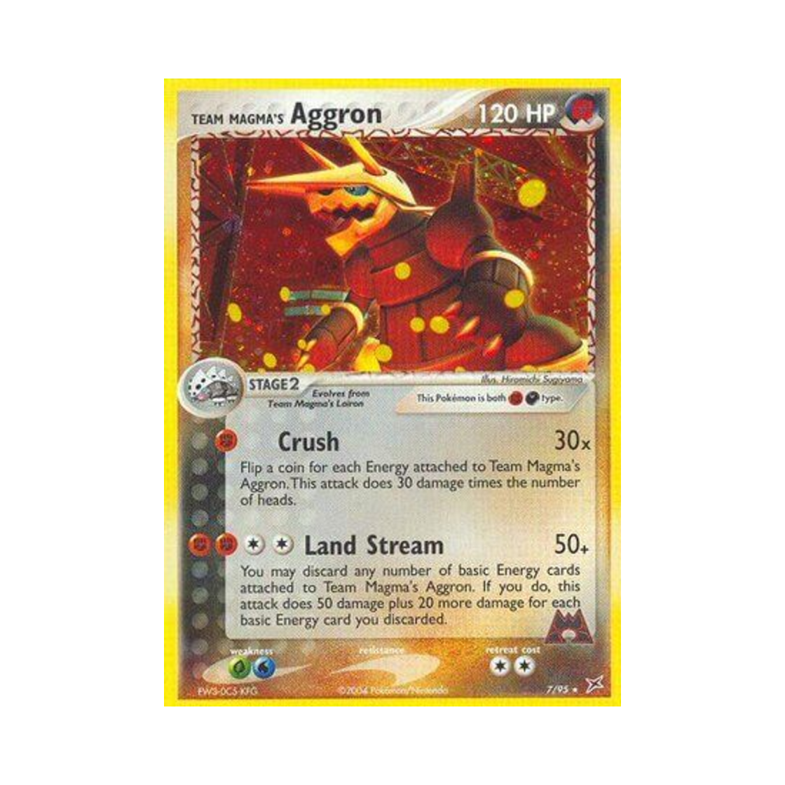 포켓몬 TCG 마그마단의 보스로라 RH EX 마그마단 vs 아쿠아단 (영문판)(Pokemon TCG Team Magma's Aggron RH EX Team Magma vs Team Aqua (English Ver.)) - 1